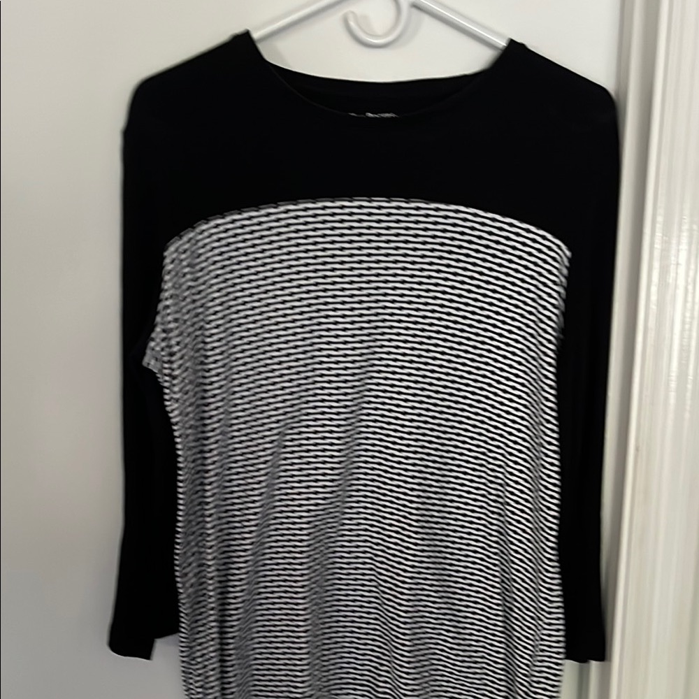 Black and White Striped Top
